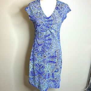 TITLE NINE 9 Diamalete Dress Ruched Stretchy Athletic Golf Zip Pocket‎ Comfort S